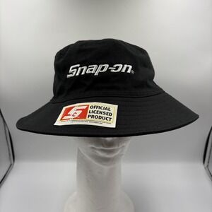 Snap-on Hat Bucket Black 105th Anniversary USA Reversible Mens One Size Cotton